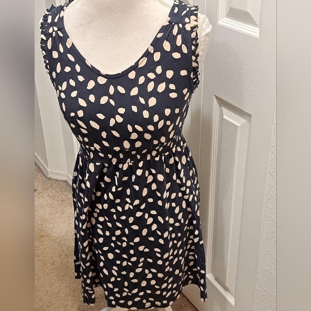 Ann Taylor The Loft Outlet Blue Dress With White Leaves Size S
